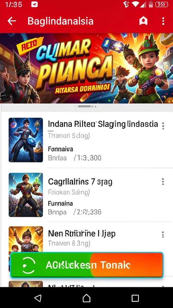 satu77 - Screenshot aplikasi SATU77 menunjukkan berbagai pilihan permainan yang tersedia.
